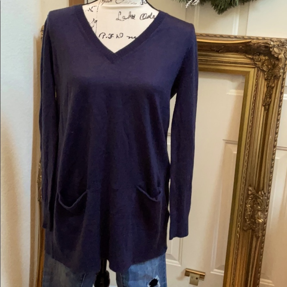 H&M Navy Tunic Sweater